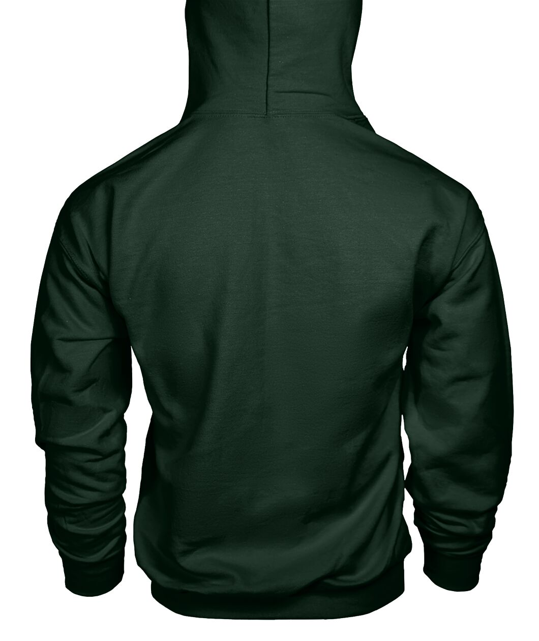 Unisex Hoodie - Forest Green - Back (plain, no print)