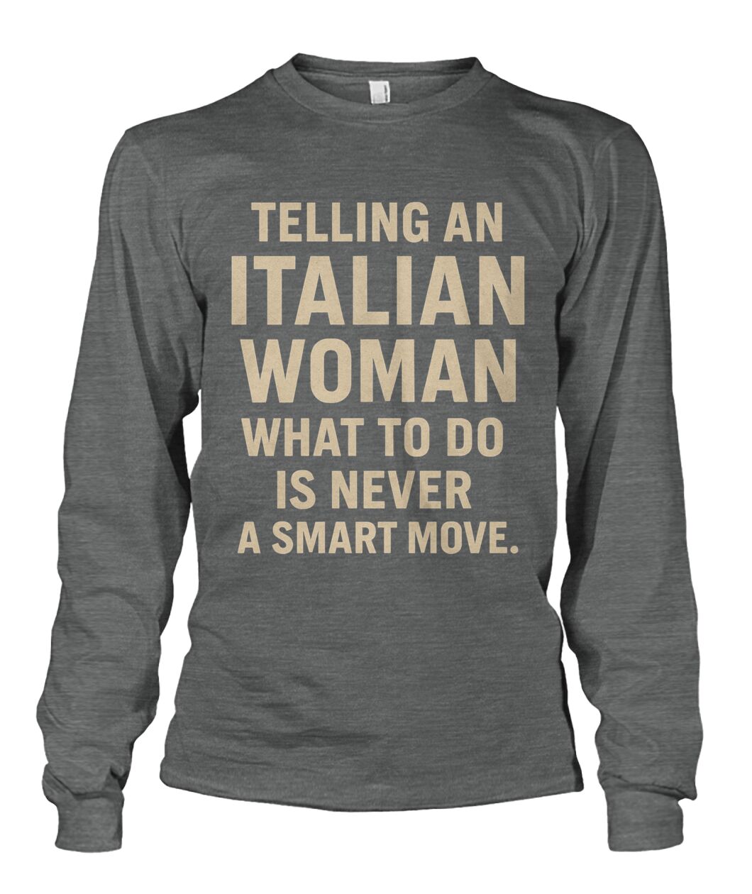 Unisex Long Sleeve - Dark Heather - Front