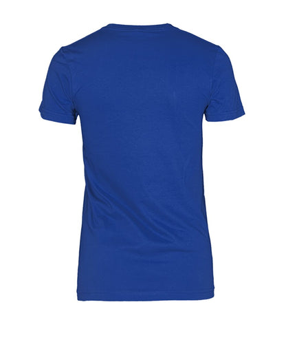 Women's Crew Tee - Royal - Back (plain, no print)