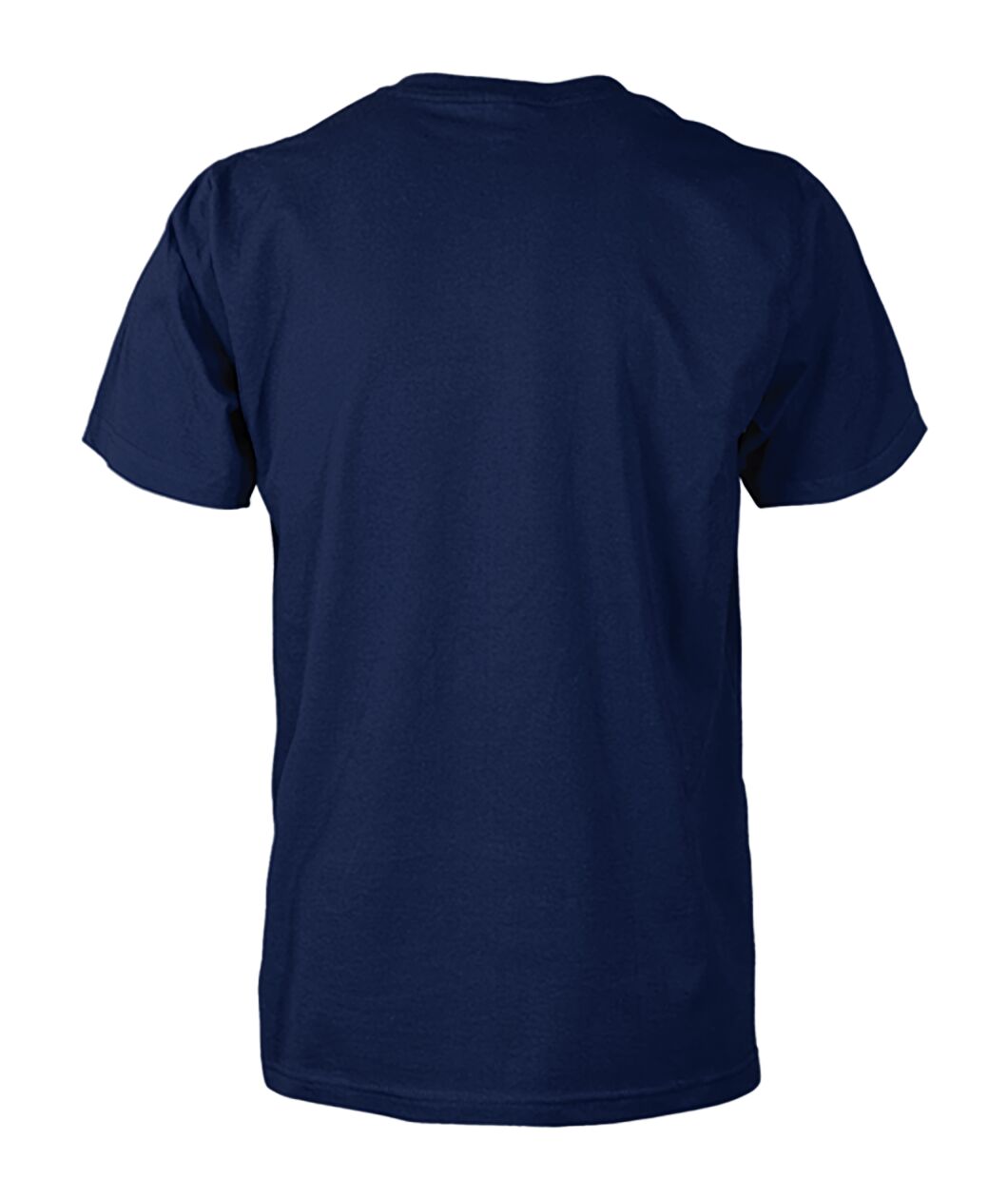 Unisex Cotton Tee - Navy - Back (plain, no print)
