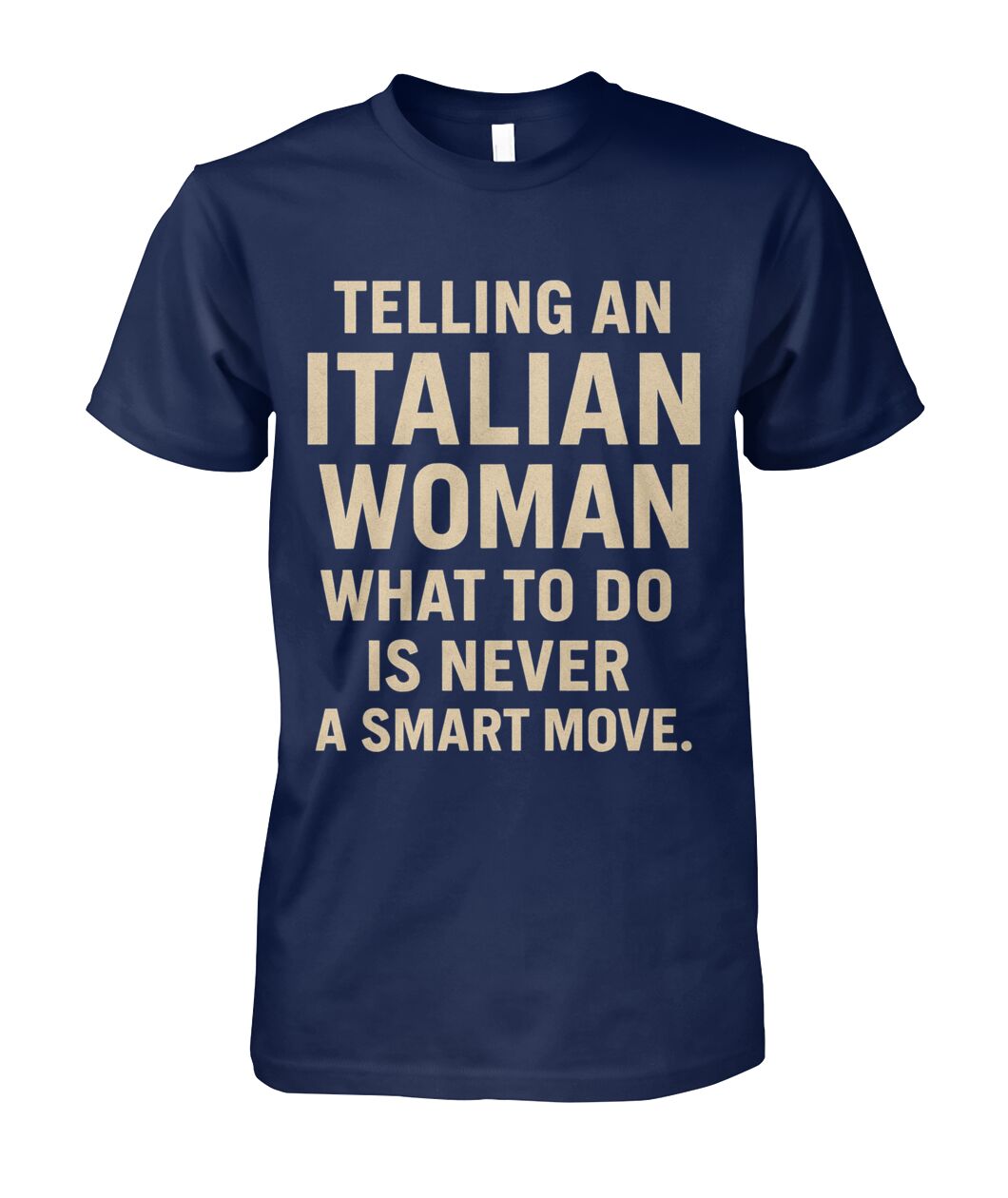 Unisex Cotton Tee - Navy - Front
