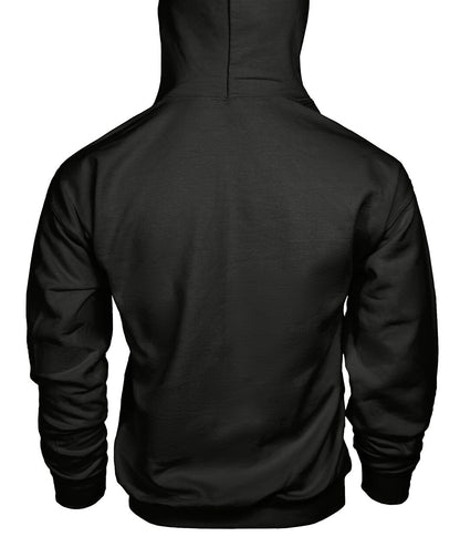 Unisex Hoodie - Black - Back (plain, no print)