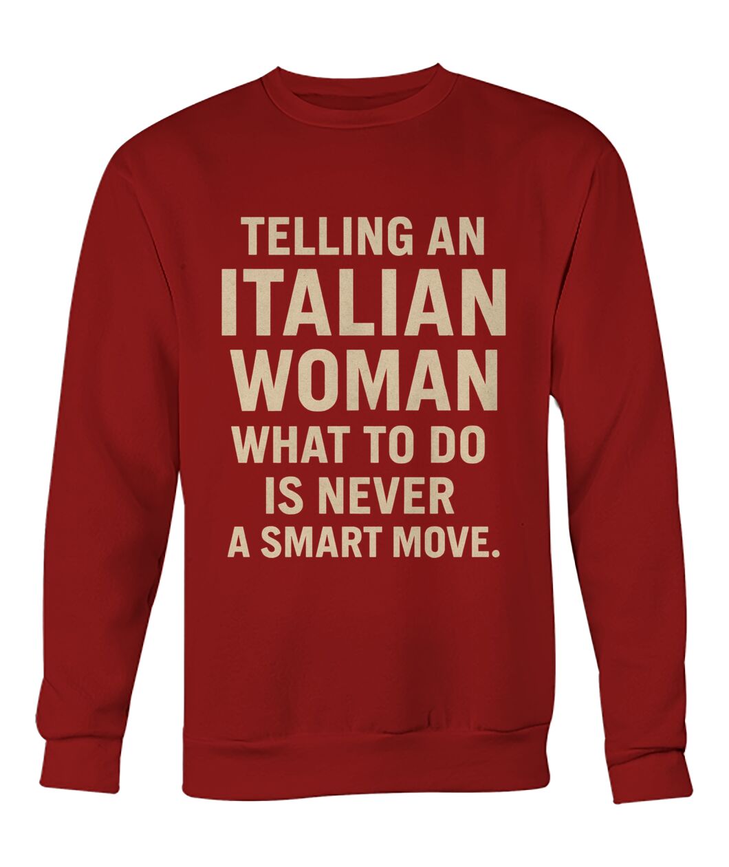 Crew Neck Sweatshirt - Cardinal Red - Front