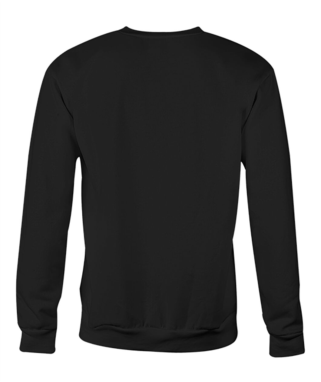 Crew Neck Sweatshirt - Black - Back (plain, no print)