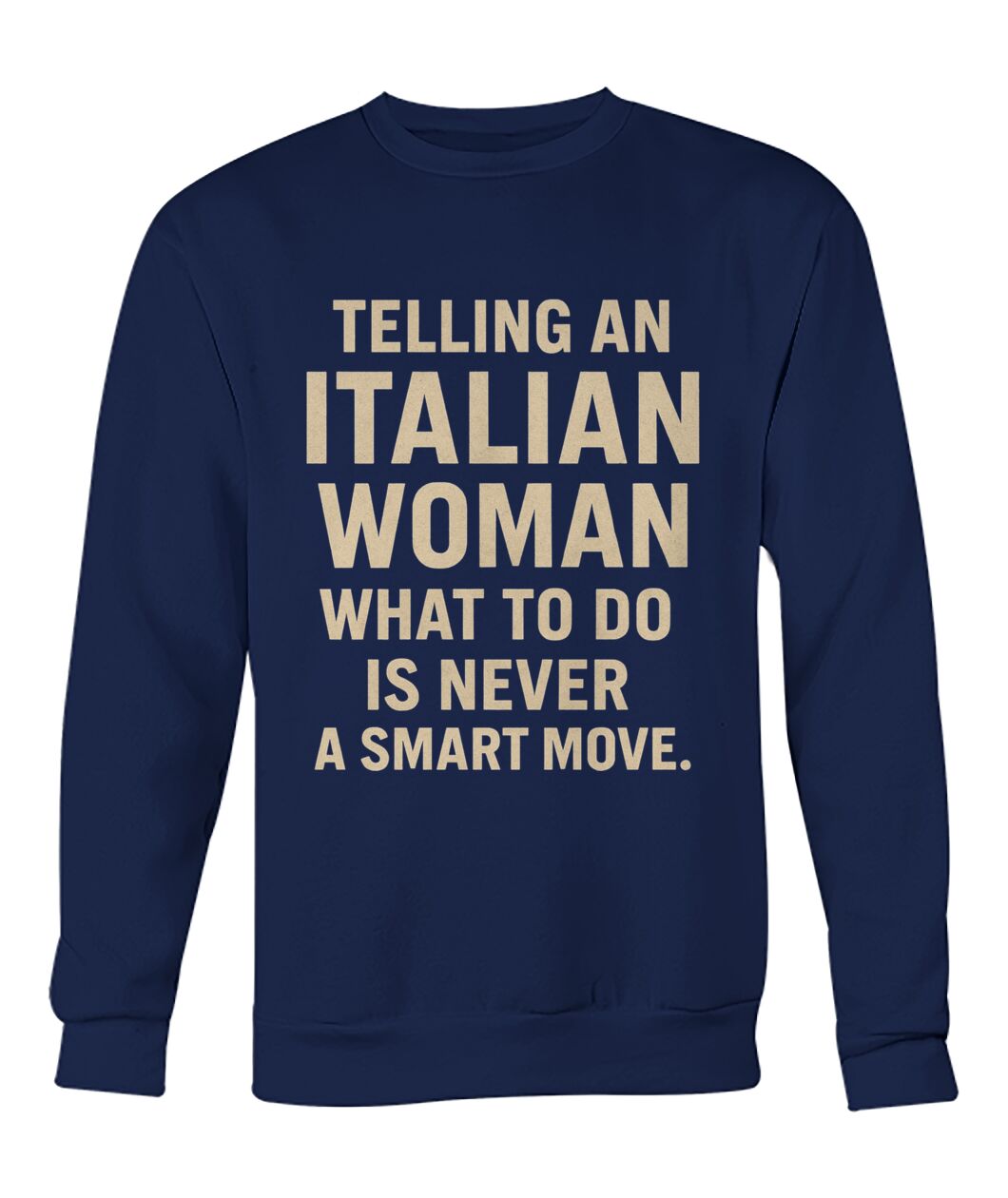 Crew Neck Sweatshirt - Navy - Front
