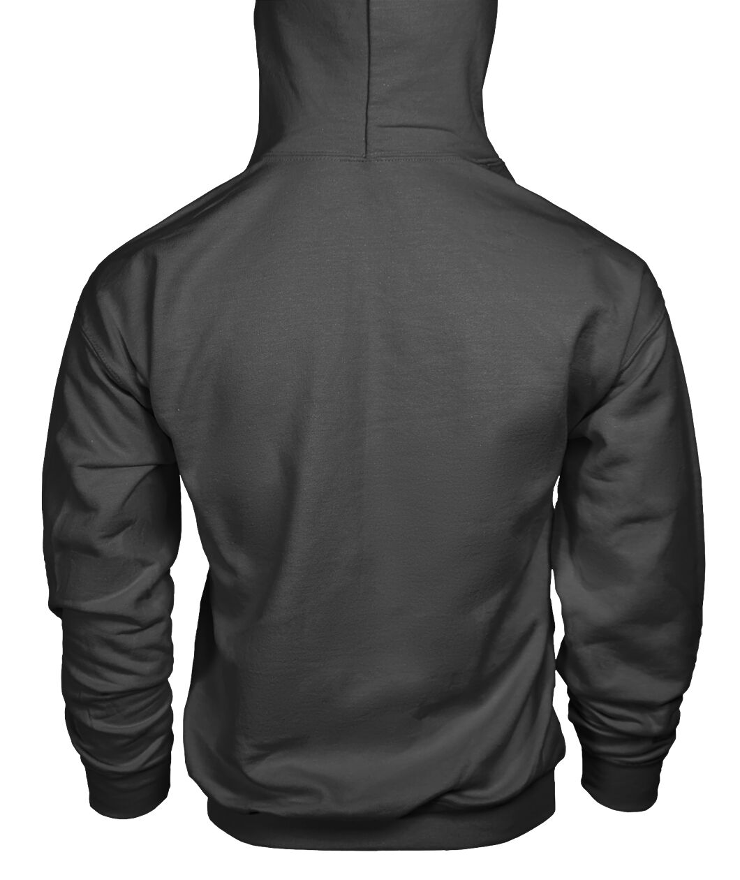 Unisex Hoodie - Charcoal - Back (plain, no print)
