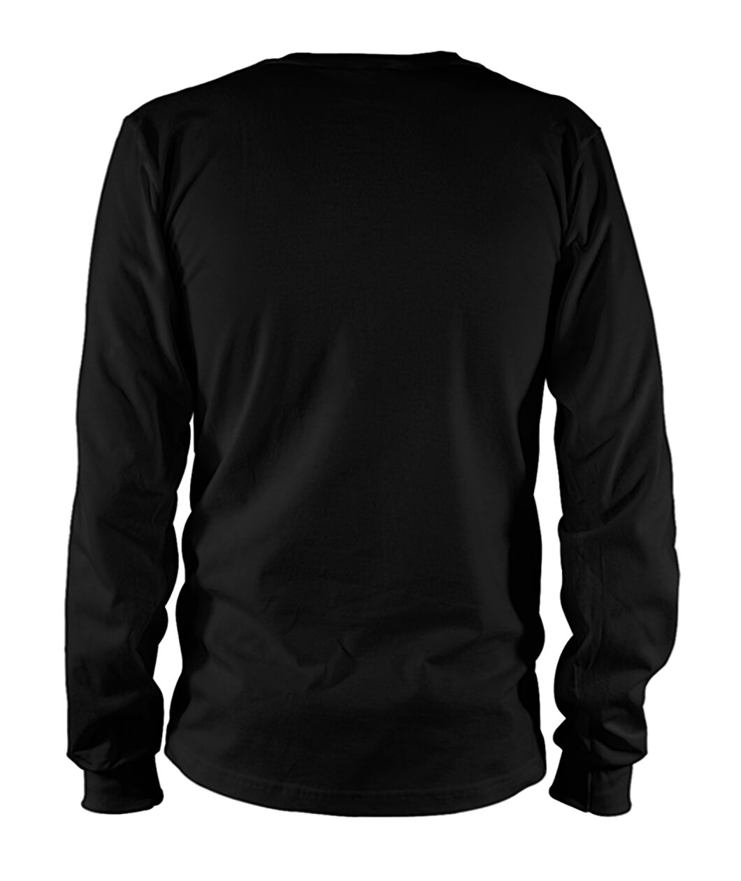 Unisex Long Sleeve - Black - Back (plain, no print)