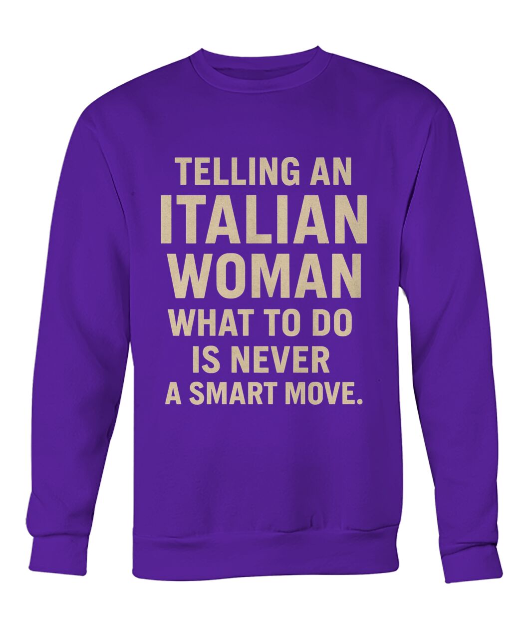Crew Neck Sweatshirt - Purple - Front