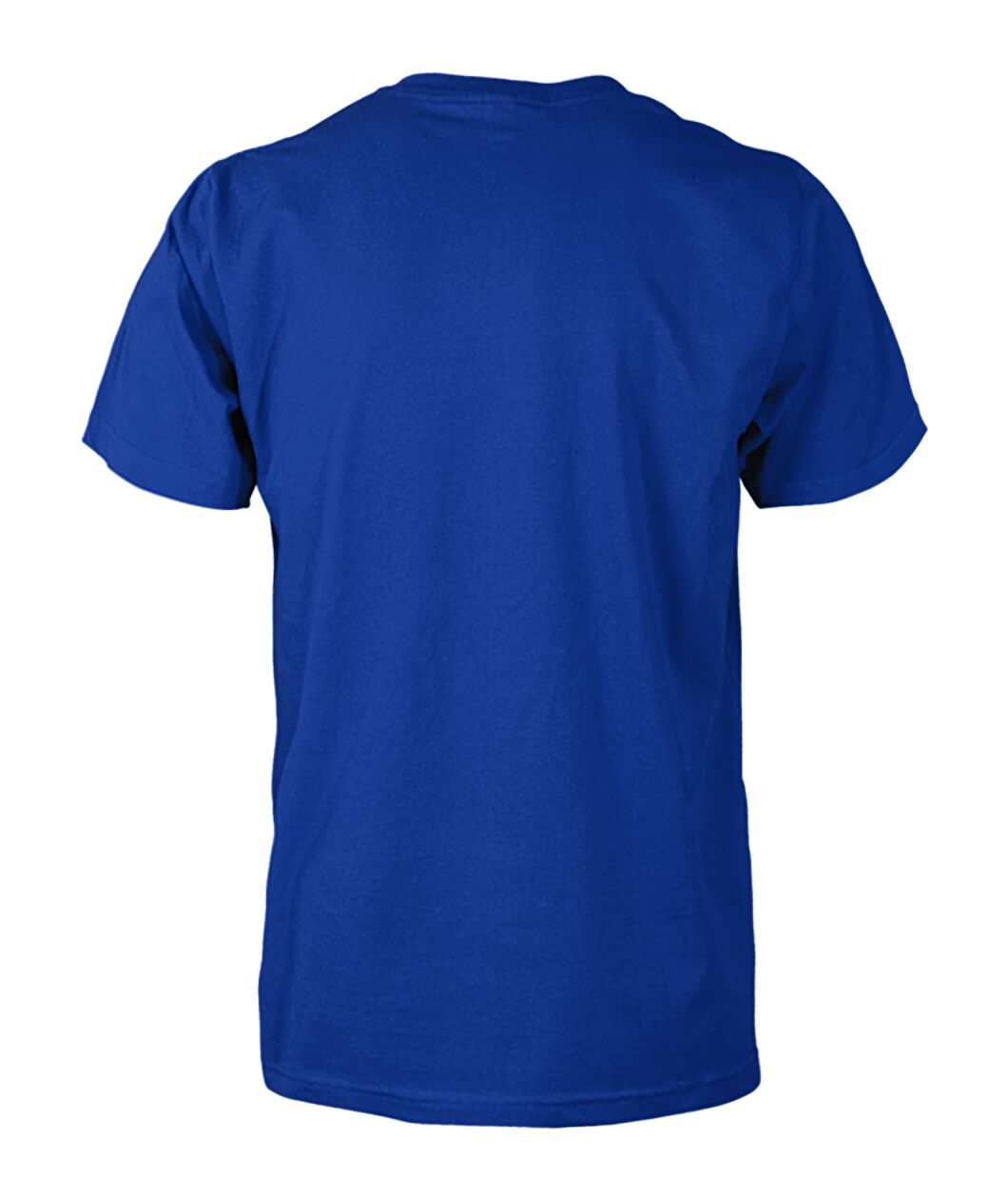 Unisex Cotton Tee - Royal - Back (plain, no print)