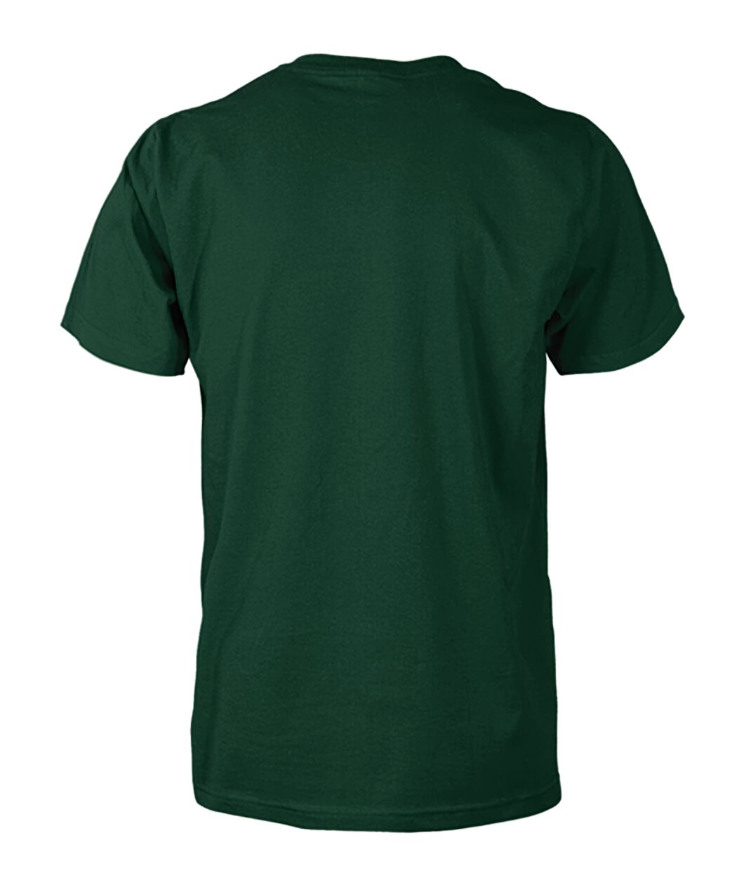 Unisex Cotton Tee - Forest Green - Back (plain, no print)
