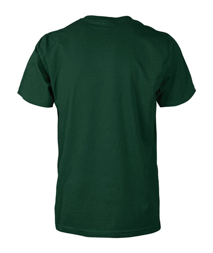 Unisex Cotton Tee - Forest Green - Back (plain, no print)