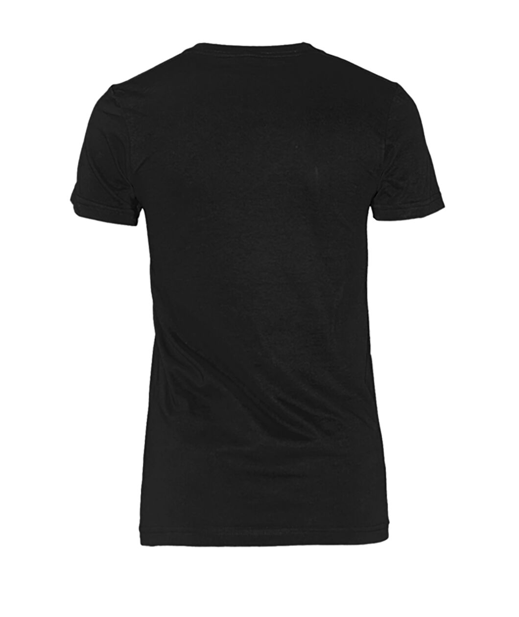 Women's Crew Tee - Black - Back (plain, no print)