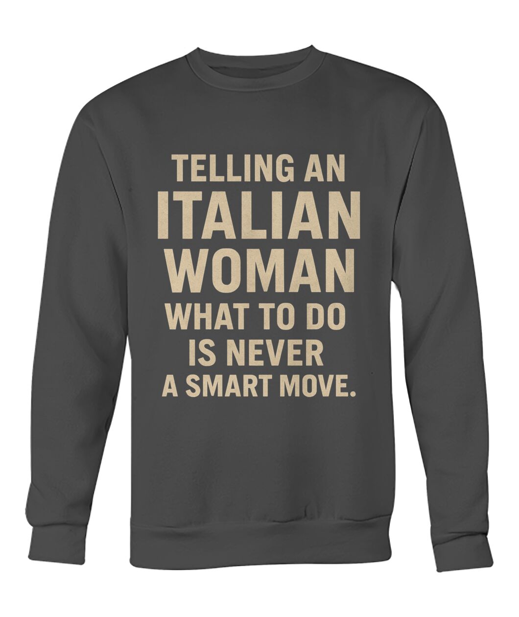 Crew Neck Sweatshirt - Charcoal - Front
