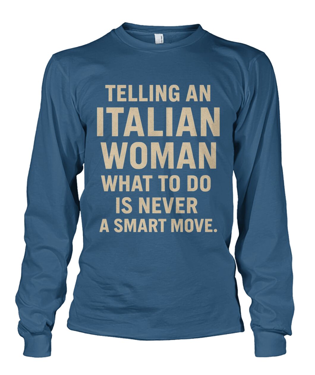 Unisex Long Sleeve - Indigo Blue - Front