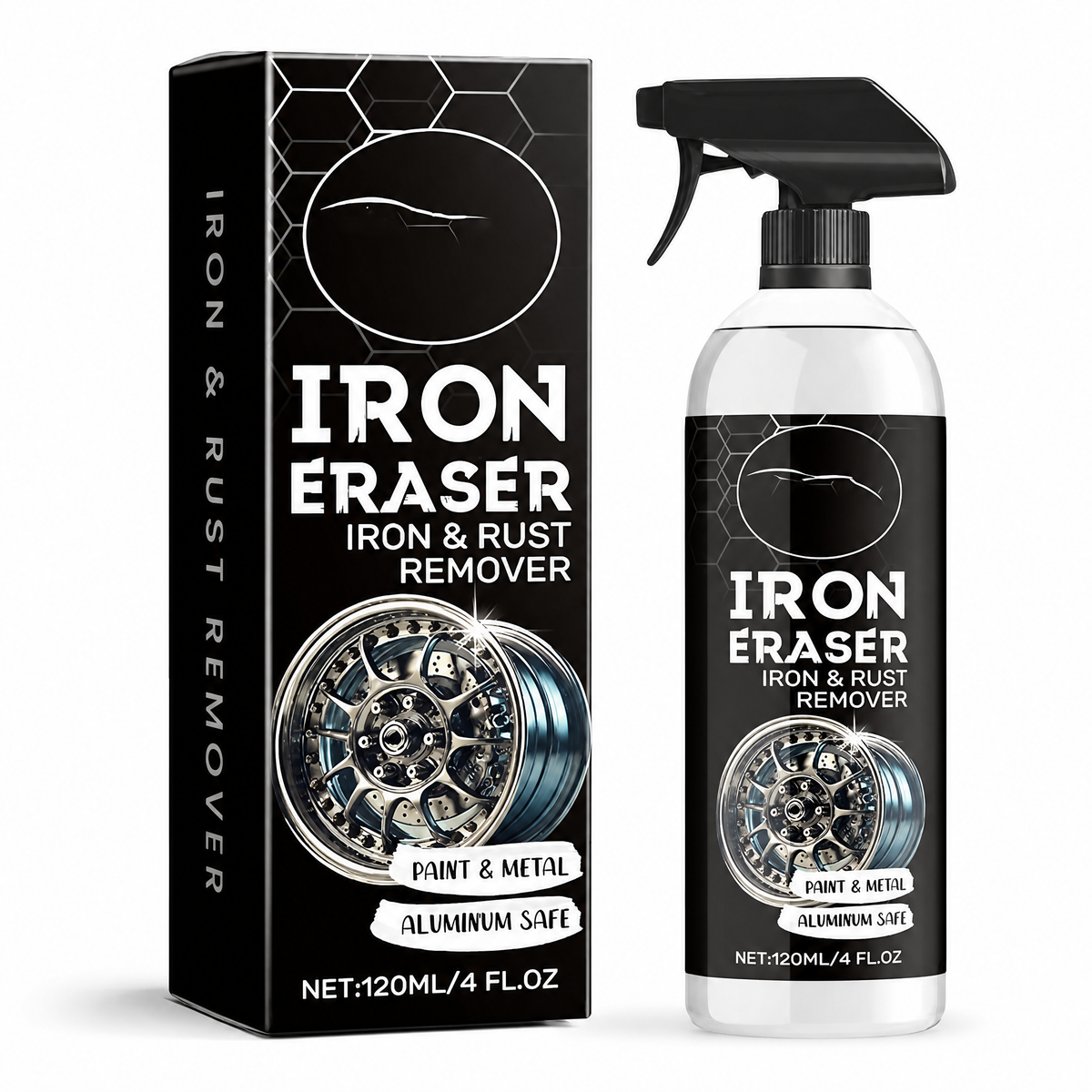 Iron Eraser – Fast Acting Rust Remover for Cars, Wheels & Metal Surfaces