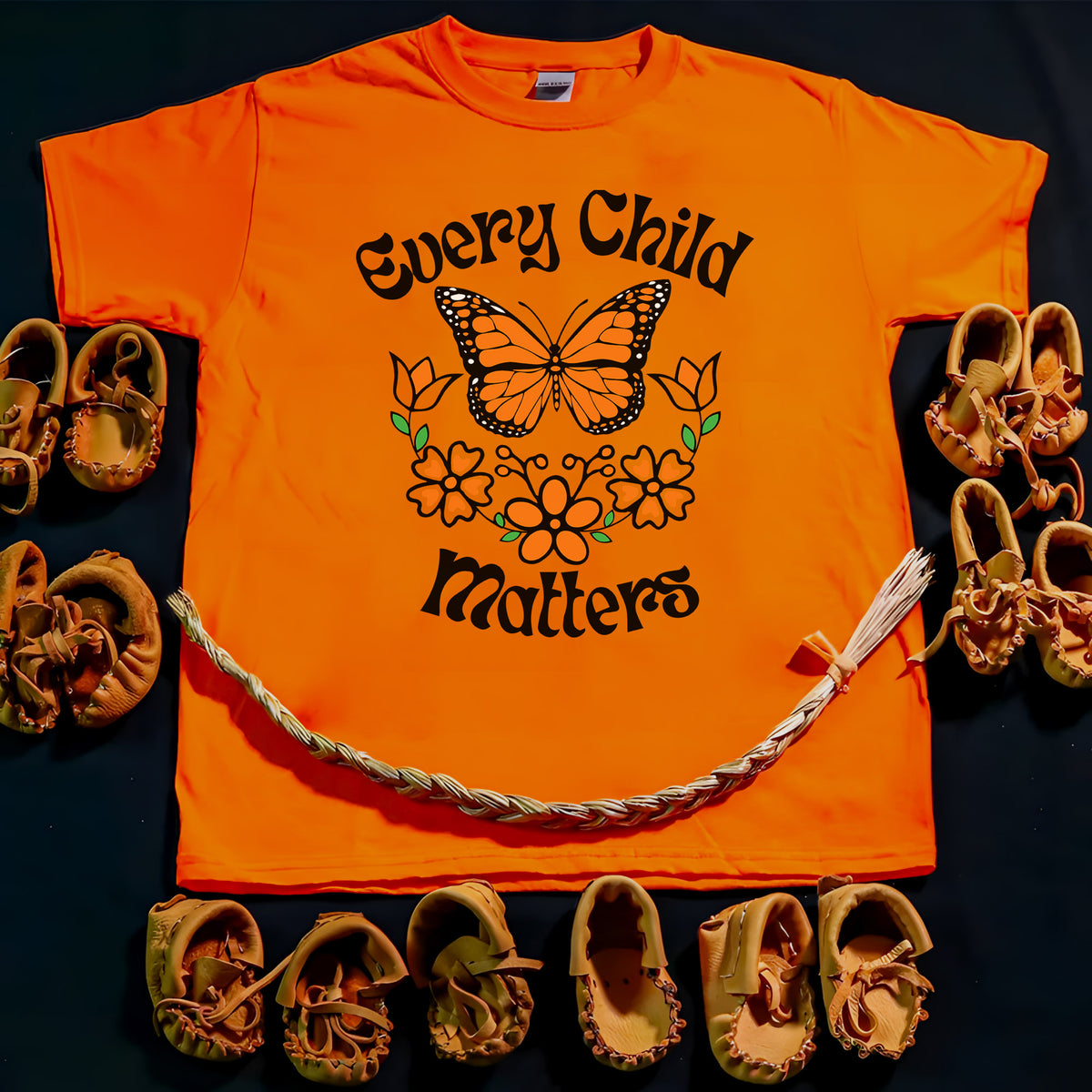 Every Child Matters Native Orange Butterfly Native American Unisex T-shirt/Hoodie/Sweatshirt - product image