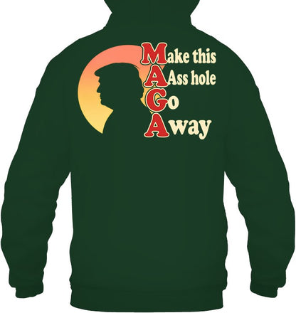 Unisex Heavyweight Pullover Hoodie - Forest Green - back