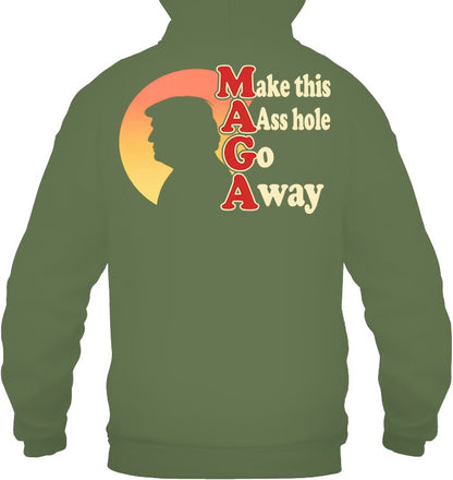 Unisex Heavyweight Pullover Hoodie - Military Green - back