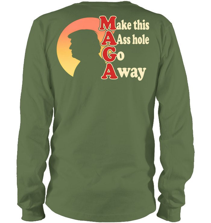 Unisex Long Sleeve Classic Tee - Military Green - back