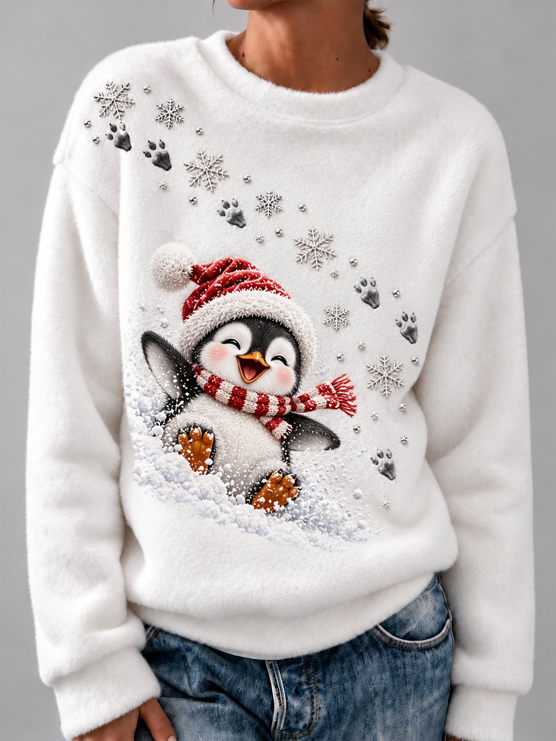 Women's Christmas Print Hoodie