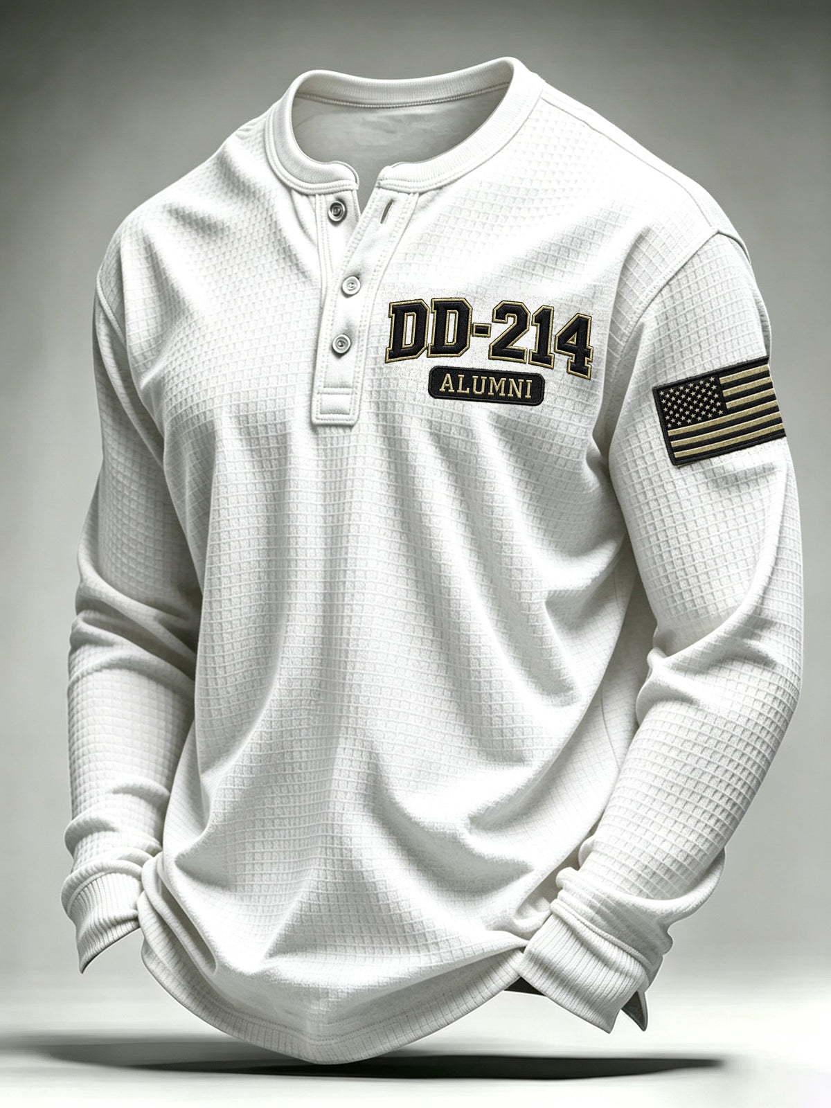 Men's Veteran Pride DD-214 Printed Waffle-Knit Top