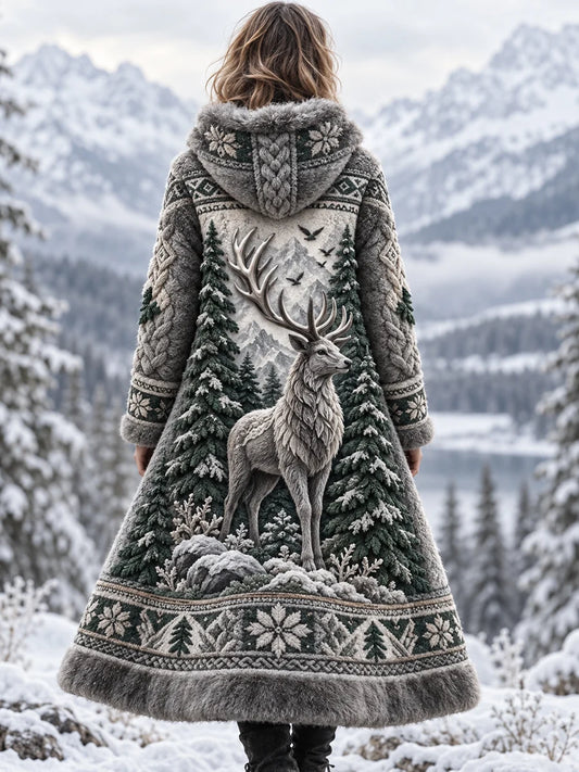 Women's Nordic Animal Flannel Jacket