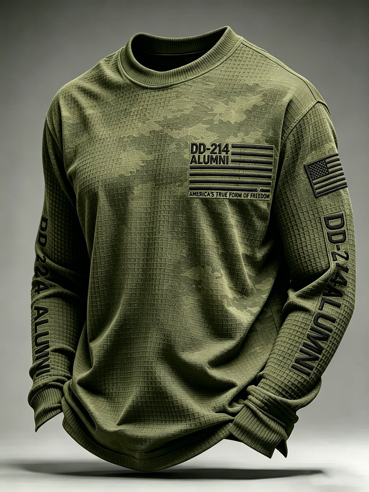 Men's U.S. Veterans Printed Waffle-Knit Top