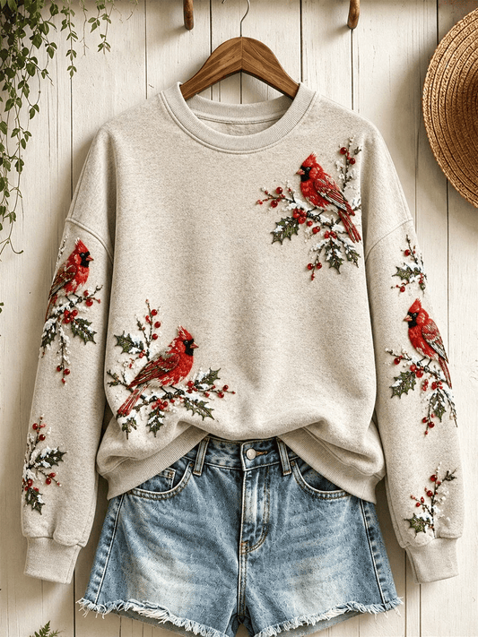 Women's Winter Animals Print Casual Sweatshirt