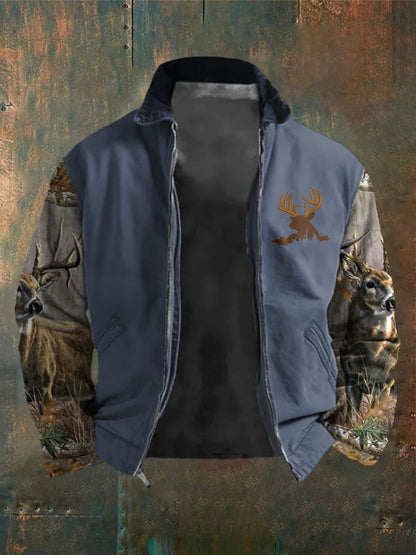 Men's Western Elk Outdoor Lapel Jacket