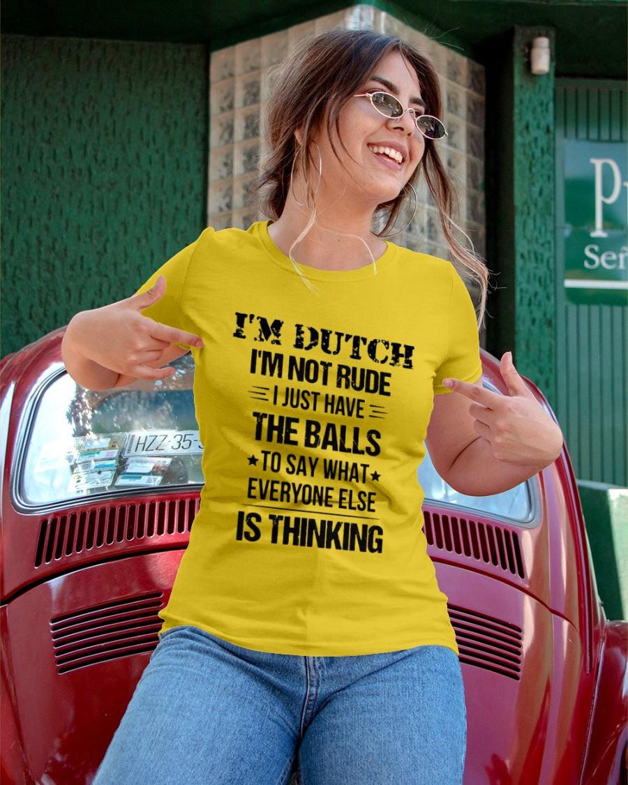 I'M NOT RUDE I'M DUTCH - Ladies T-Shirt - Daisy - apparel-ladies-t-shirt-lifestyle-01