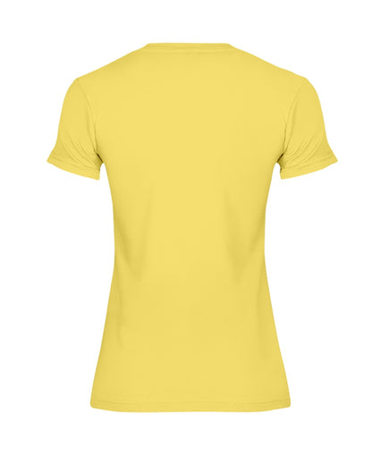 I'M NOT RUDE I'M DUTCH - Premium Fit Ladies Tee - Sunshine - back