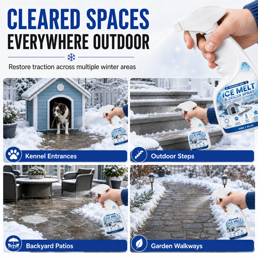 ⭐Outdoor De-Icing & Snow Melting Spray – pet-safe, dissolves frost on contact